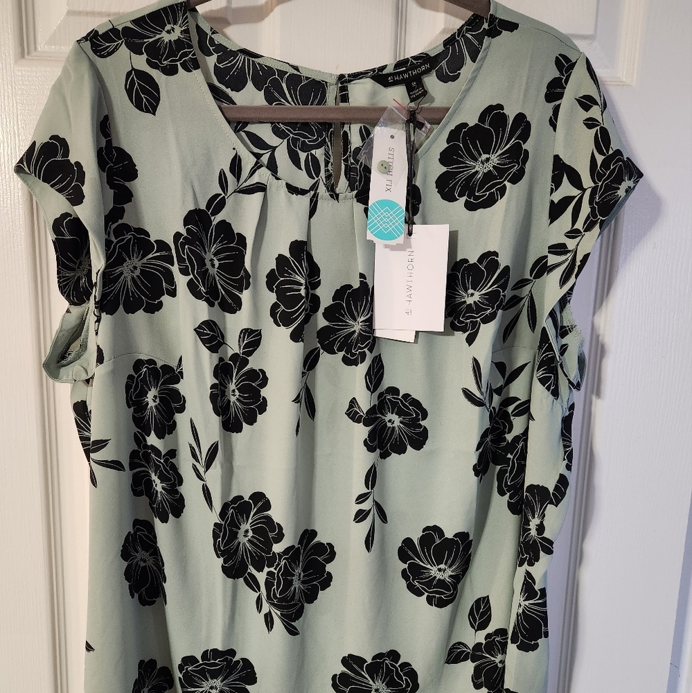 41 Hawthorn Lexie Pleat Front Blouse, NWT, 2x